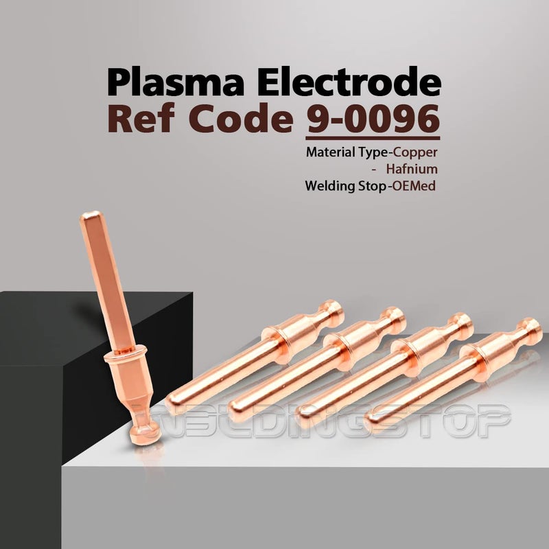 WeldingStop 9-0094 9-0096 SL40 Torch Plasma Electrode Tip fit Thermal Dynamics Cutmaster 42/12+ Plasma Cutter SL40 Plasma Torch Consumables 10pcs - Image 2